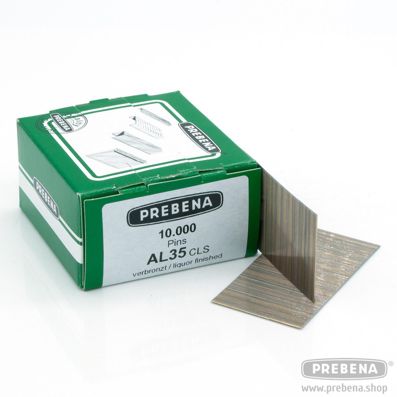 Prebena Pins AL35CLS Stifte ohne Kopf verbronzt 35mm Stahlqualität