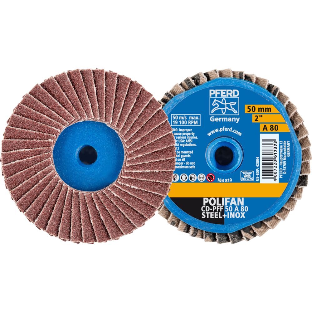 Pferd COMBIDISC Korund Mini-POLIFAN CD Ø 50mm A80 für universelle Anwendungen