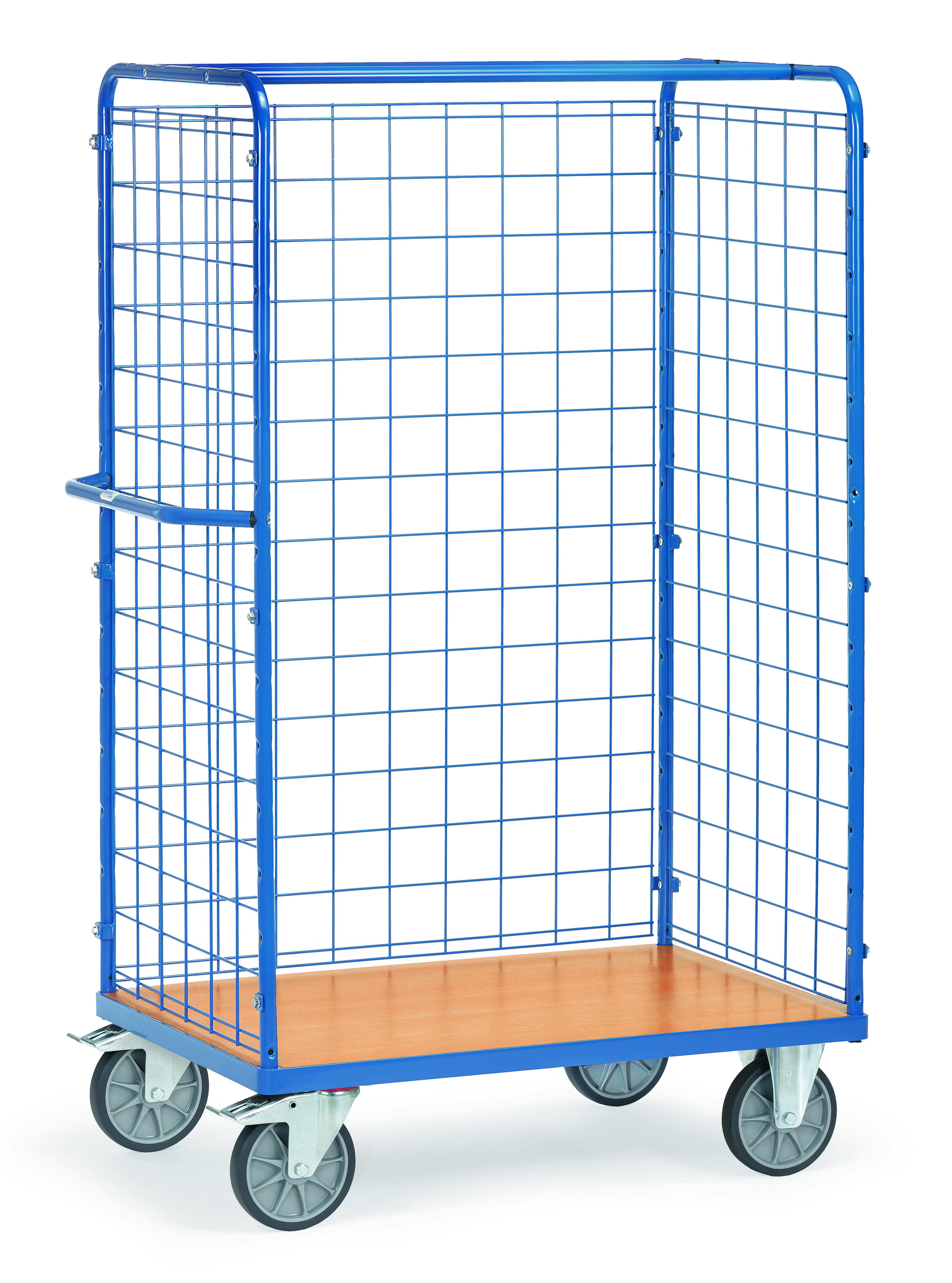 Paketwagen mit Drahtgitterwänden