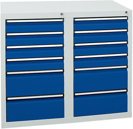 Stumpf Schubladenschrank 12 SLR 900x1000x500 mm 7035/5010