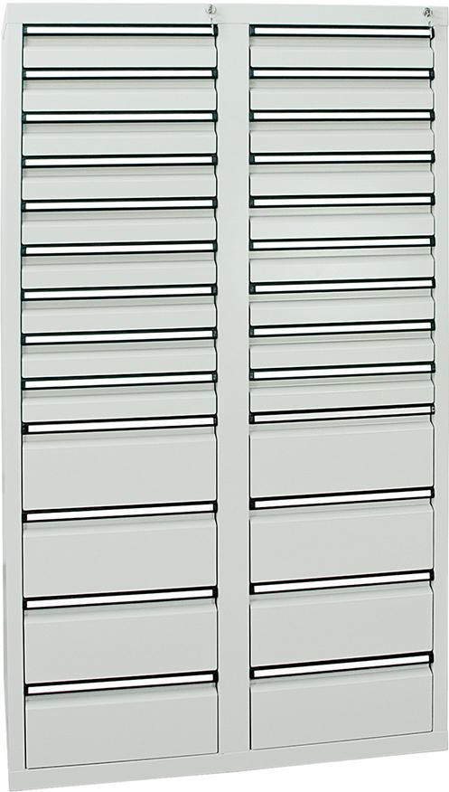 Stumpf Schubladenschrank, 1800x1000x500 mm, Schubladen 18x 100/8x 200 mm
