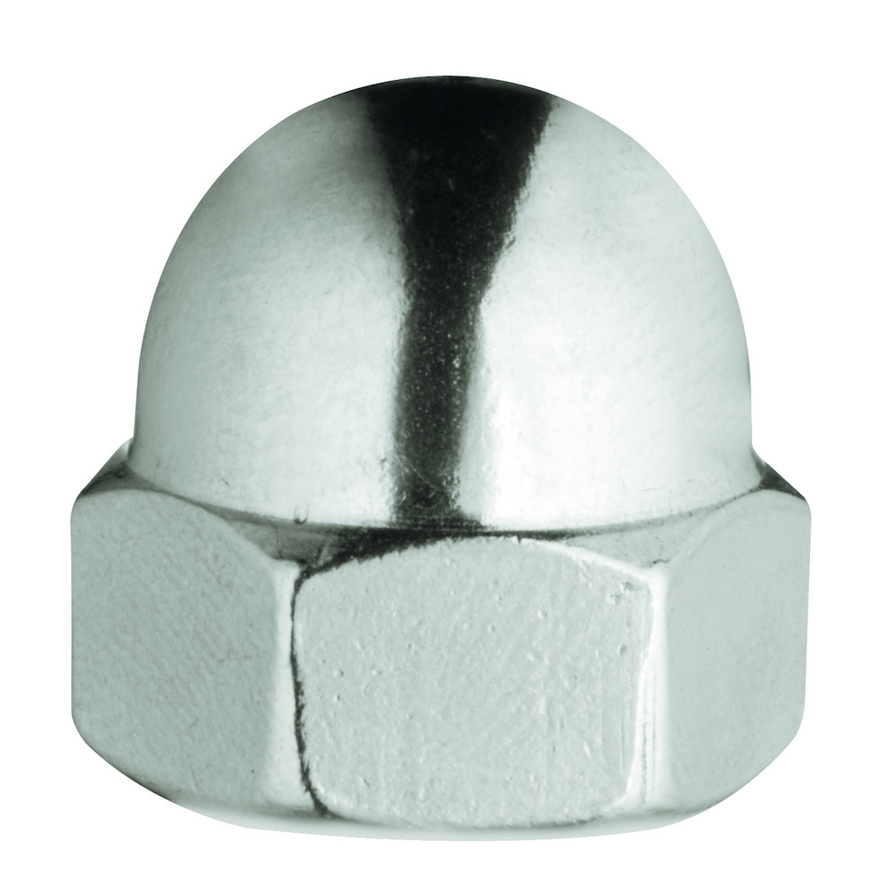 HSI DIN 1587 Edelstahl blank Sechskant-Hutmuttern, hohe Form