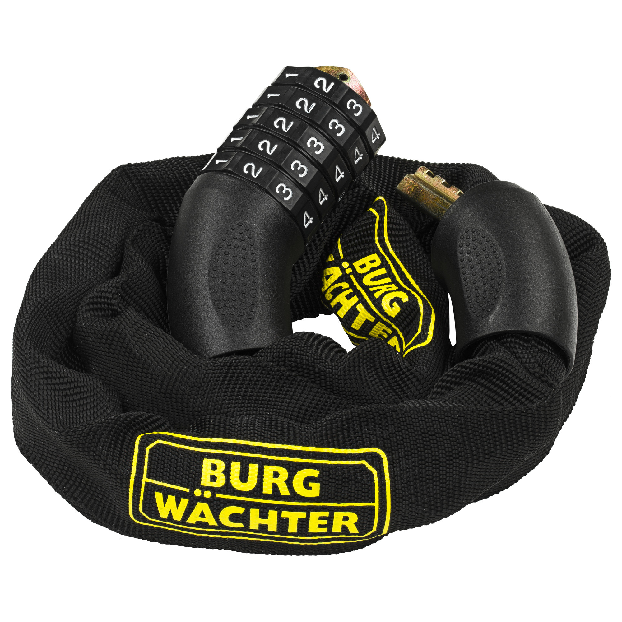Burg-W Zahlen-Kettenschloss Ø 6 mm 280 C 90 BLACK
