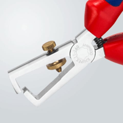 Knipex Abisolierzange 11 05 160 Mit Öffnungsfeder, universal verchromt mit Mehrkomponenten-Hüllen 160 mm