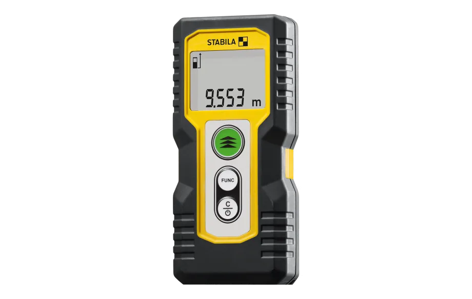 STABILA Laser-Entfernungsmesser LD 220, max. Messbereich 30 m, 4 Messfunktionen (u. a. Fläche und Volumen), IP 54, inkl. Batterien (2 x AAA)
