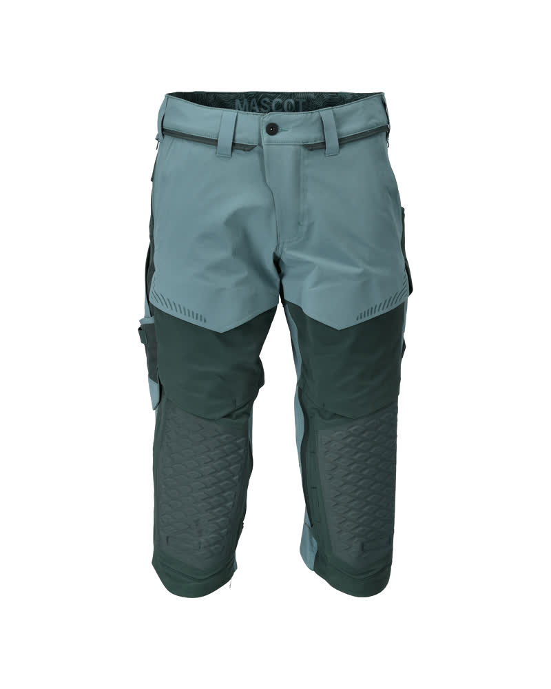 Produktfoto Mascot Dreiviertel-Hose, Knietaschen, Stretch Handwerker-Dreiviertel-Hose Größe C48, helles waldgrün/waldgrün