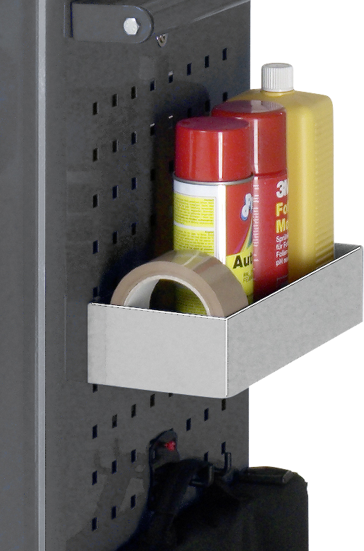 Rau Ablagekasten für Lochplatte 300x125x65mm Pulverbeschichtet