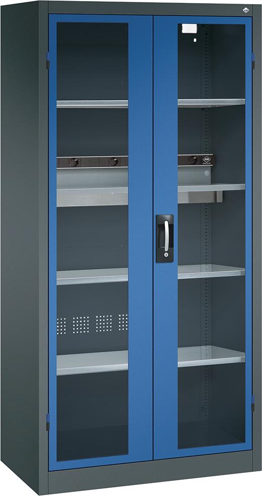 CP Akku-Ladeschrank BASIC, mit Sichtfenstertüren