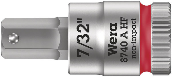 8740 A HF Zyklop bit socket with holding function, 1/4&quot; drive, 7/32&quot; x