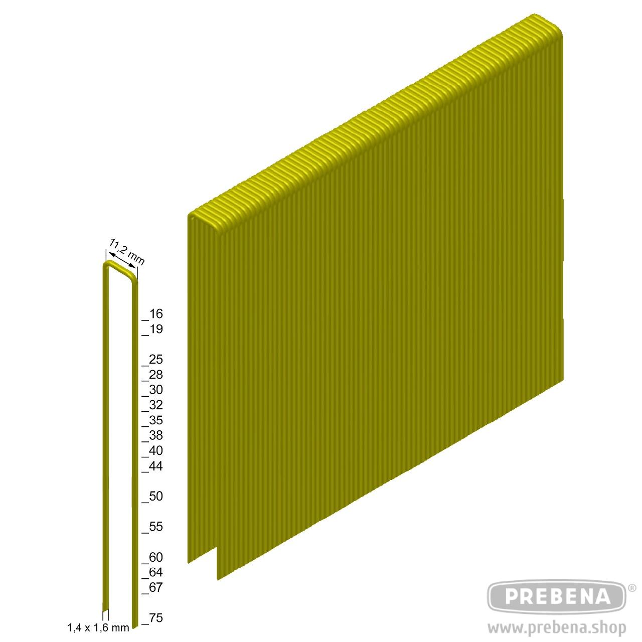 Prebena Heftklammern Z50CNKHA verzinkt geharzt 50mm 9500 Stück
