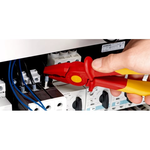 Knipex Greifzange aus Kunststoff isolierend 98 62 01 180 mm VDE