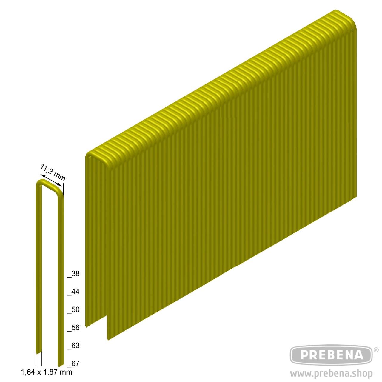Prebena Heftklammern Q38CSVHA-ETA stark verzinkt geharzt 38mm Type Q ETA
