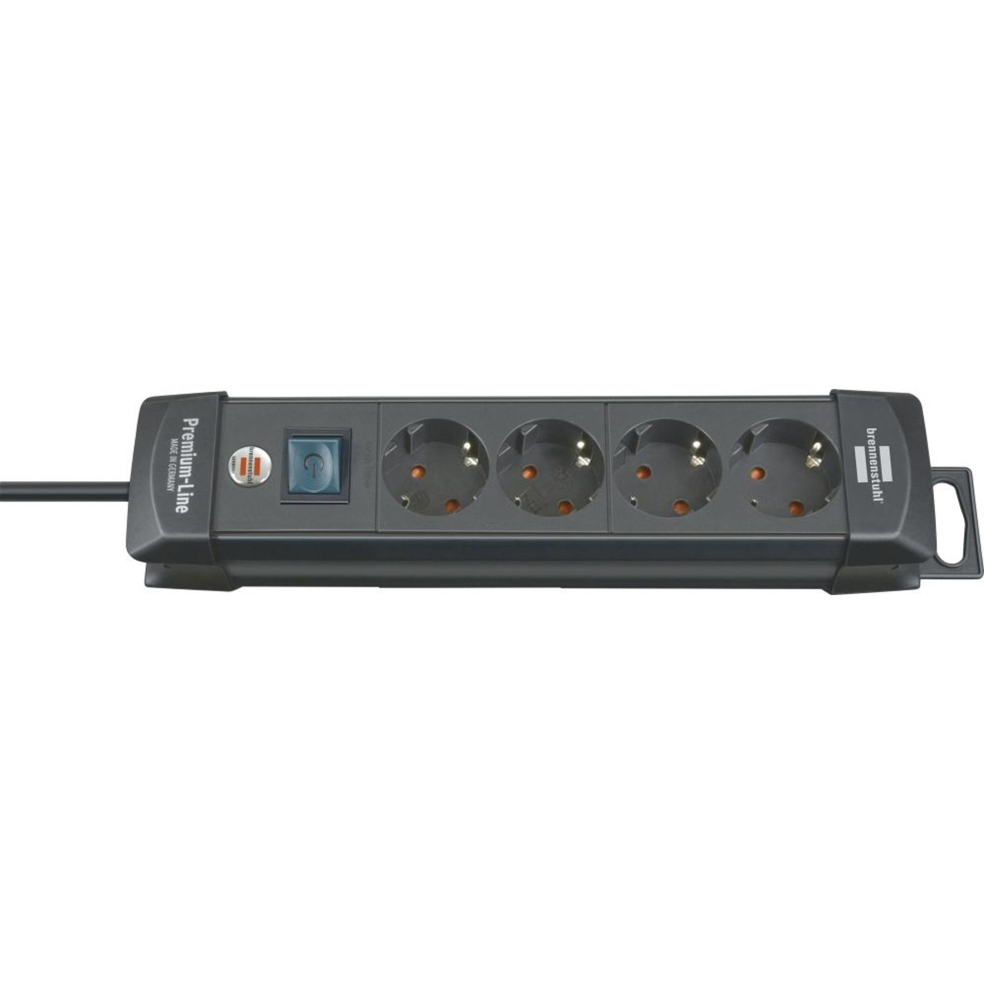 Brennenstuhl Premium-Line Steckdosenleiste 4-fach schwarz 1,8m H05VV-F 3G1,5 mit Schalter