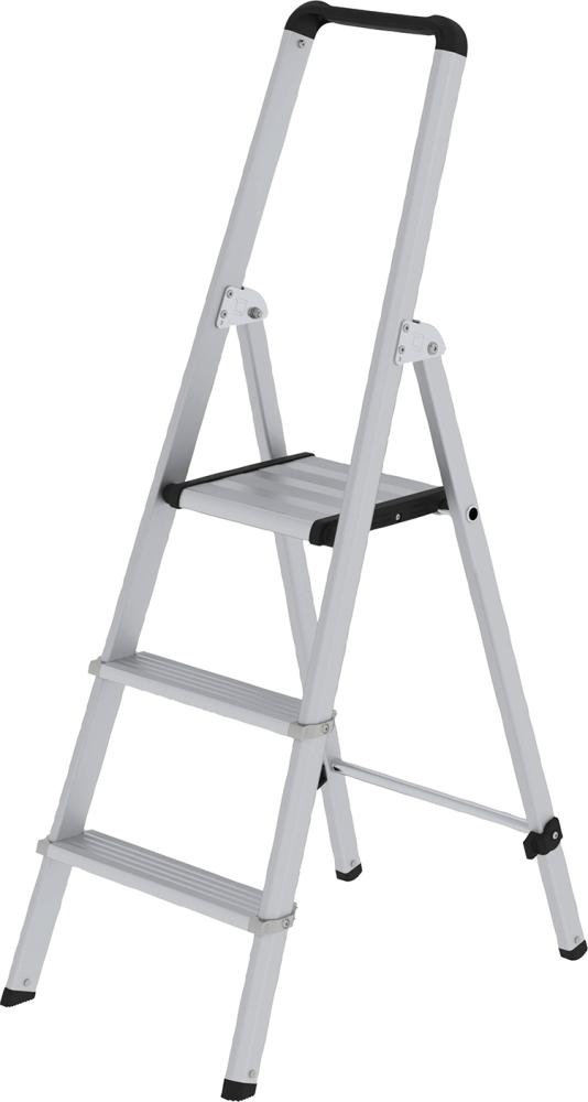 Produktbild MUNK ML Stufen-Stehleiter, einseitig begehbar, eloxiert