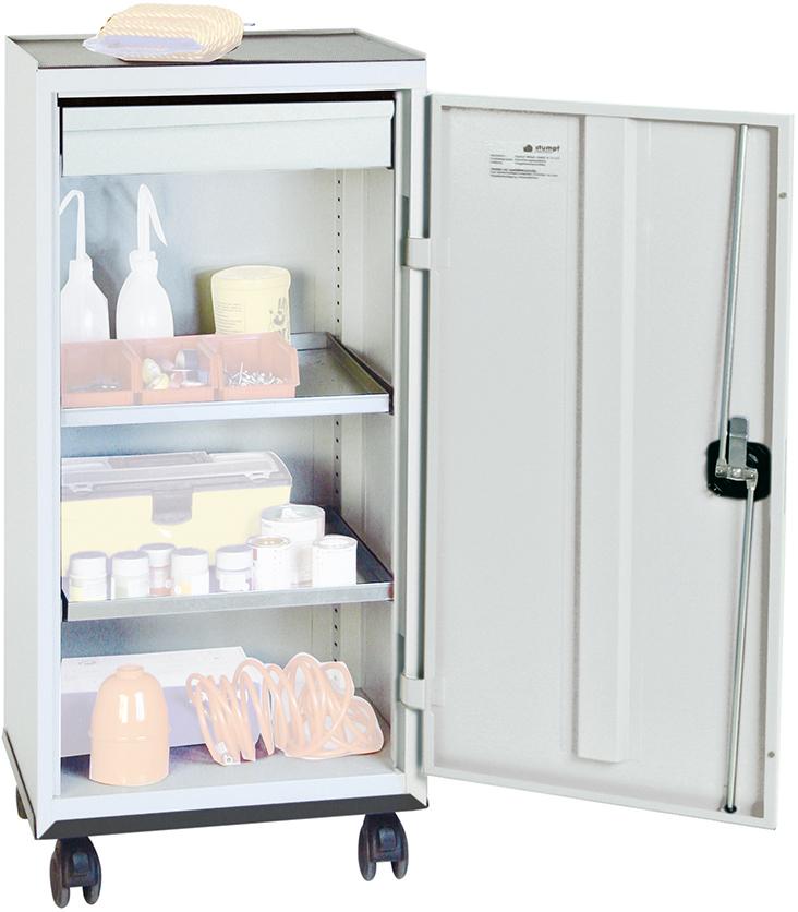 Stumpf Werkzeug- und Materialschrank Serie 2000, fahrbar, 1 Schublade, 2 Fachböden
