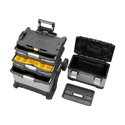 Stanley FatMax Rollende Werkstatt 1-95-622 Metall-Kunststoff mit 2 Schubladen und Staufach