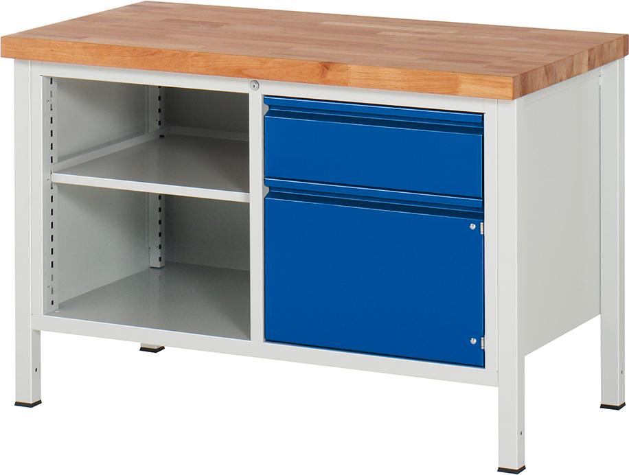 RAU Werkbank Serie BASIC-8, 8461, 1 Fachboden, 1 Schublade, 1 Tür