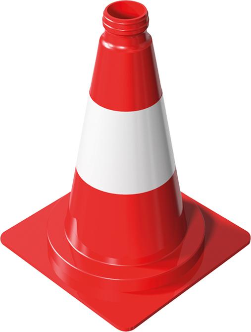Schake Verkehrsleitkegel, rot/weiß