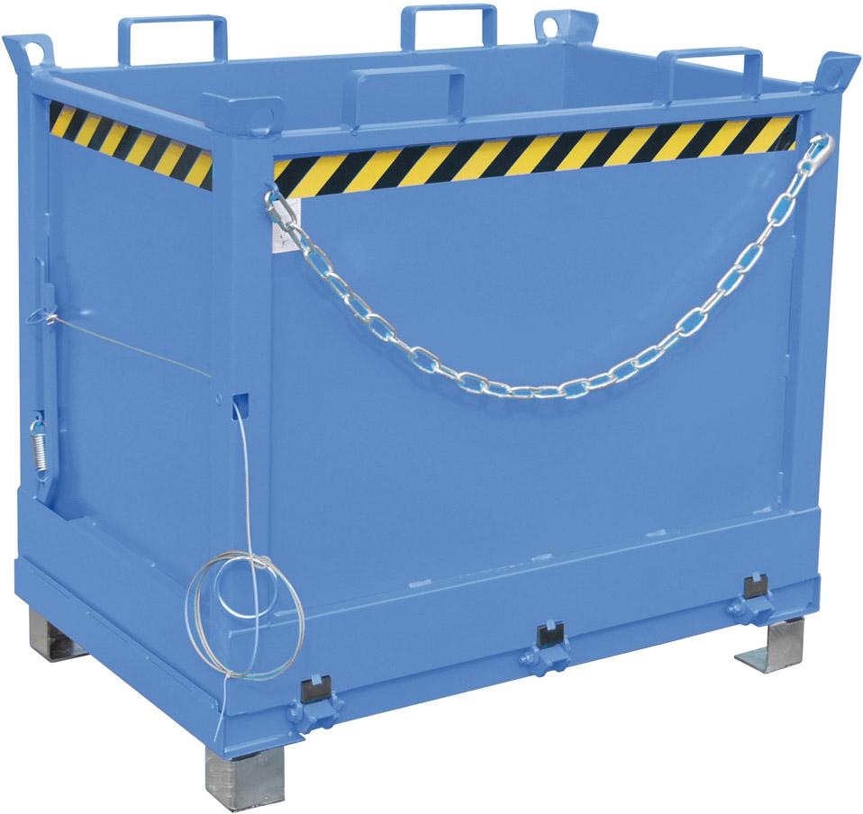Bauer Südlohn Klappbodenbehälter 750 l B1245xT840xH1145 mm RAL5012 Tragkraft 1000kg Typ FB 750