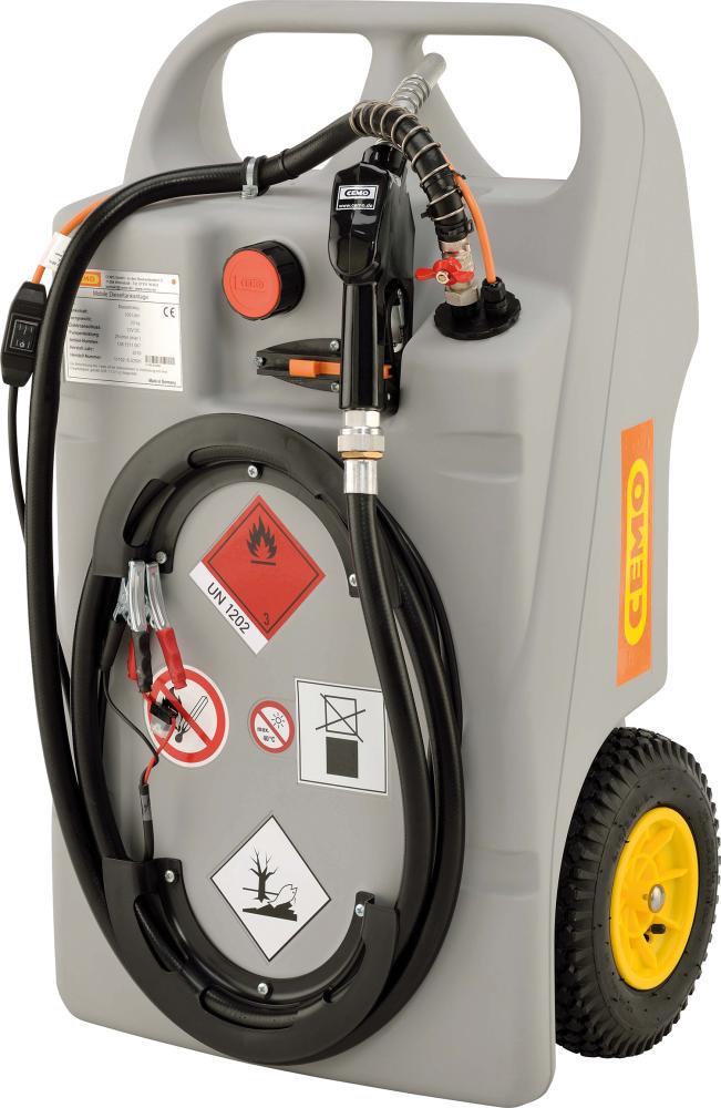 CEMO Dieseltrolley 100 l mit 12V E-Pumpe SP30 und AZV