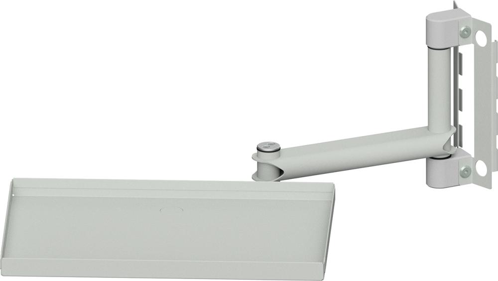 ANKE Gelenkarm Systemaufbau mit Anlagetablar RAL 7035