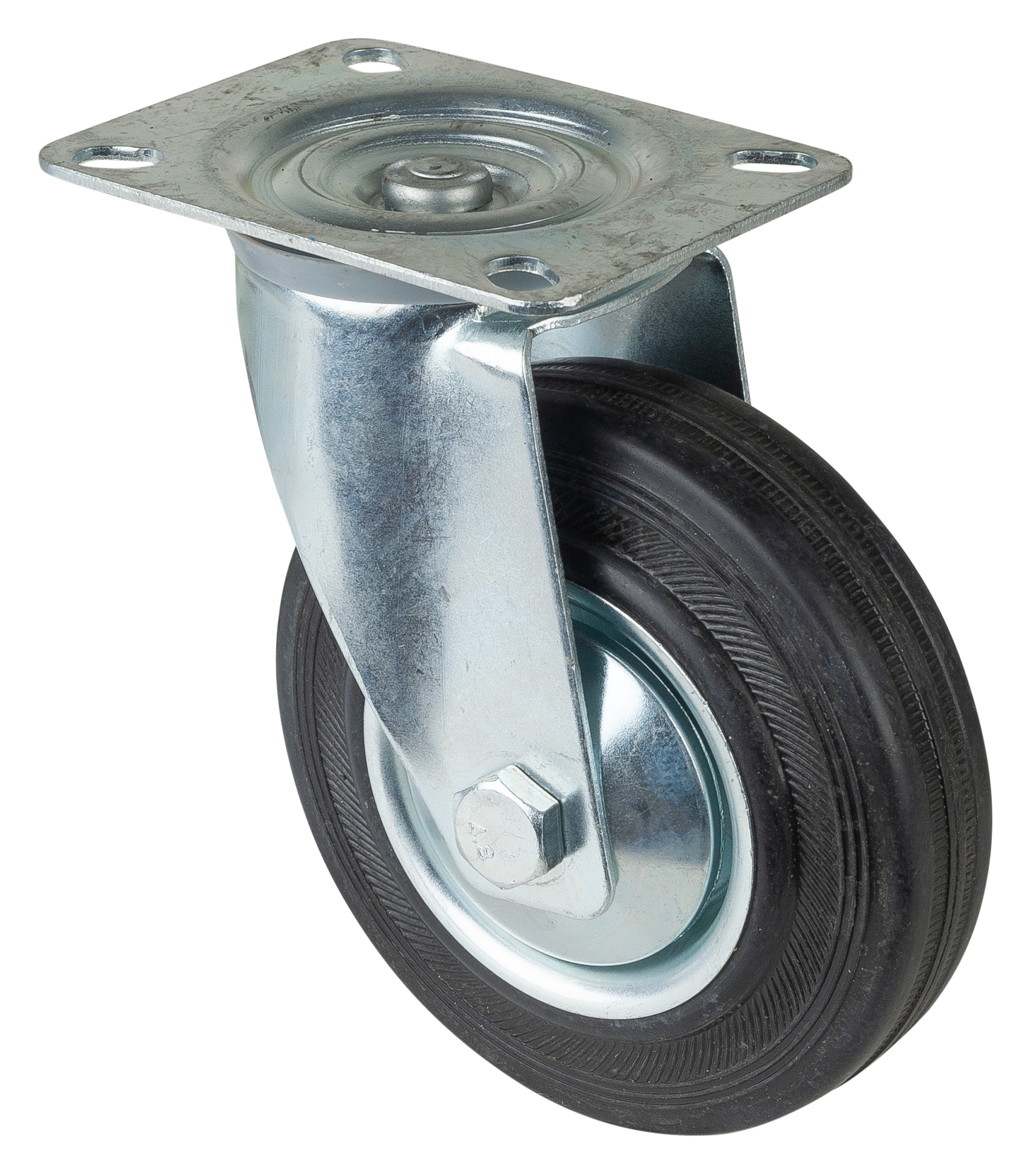 BS Rollen Lenkrolle L400.B55.126 Stahlblech verzinkt Gummi 125mm 100kg