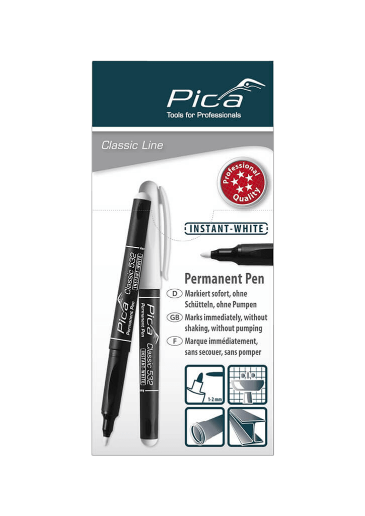 Pica Permanent Pen INSTANT WHITE 532/52 weiß 1-2 mm Rundspitze