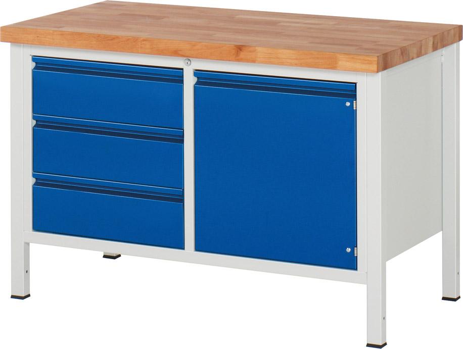 RAU Werkbank Serie BASIC-8, 8468, 3 Schubladen, 1 Tür