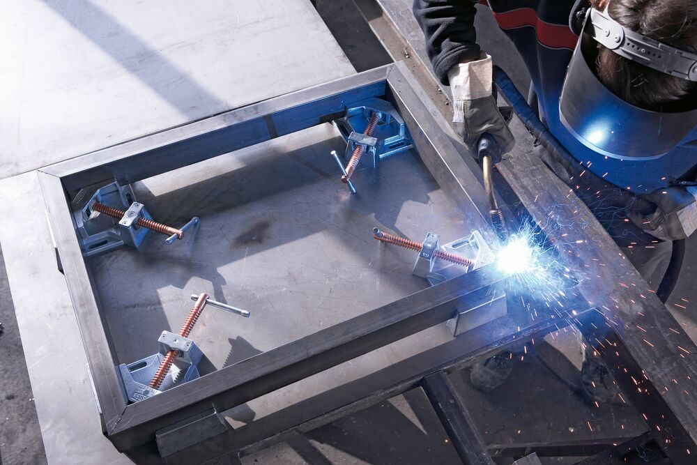 Bessey Metallwinkelspanner WSM12 2x120mm Spannweite 100mm Durchgang