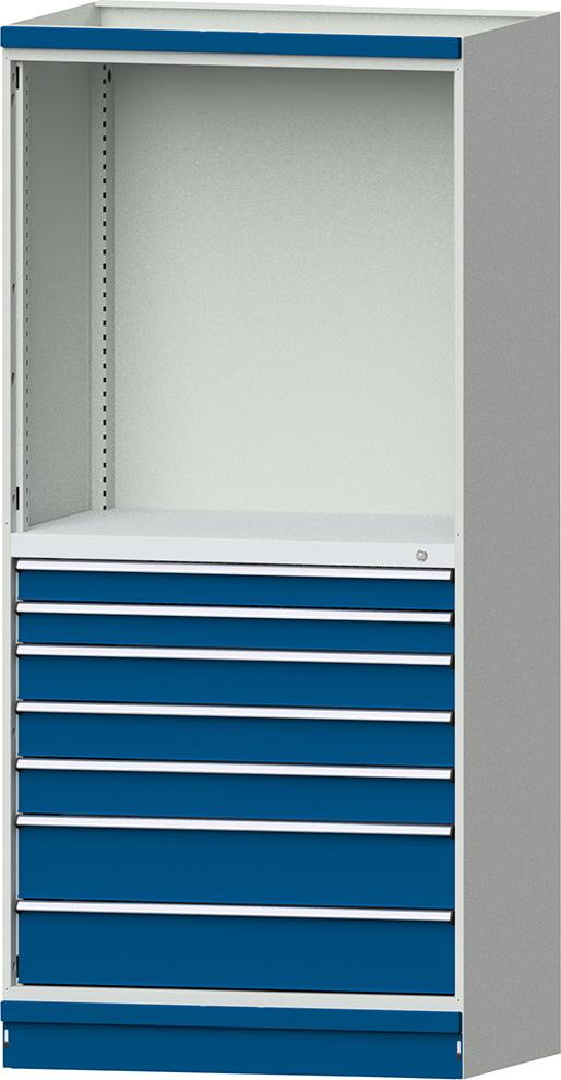 ANKE Modulschrank Modell 3005 B1015xT720xH2200mm RAL 7035/5012 7 Schubladen