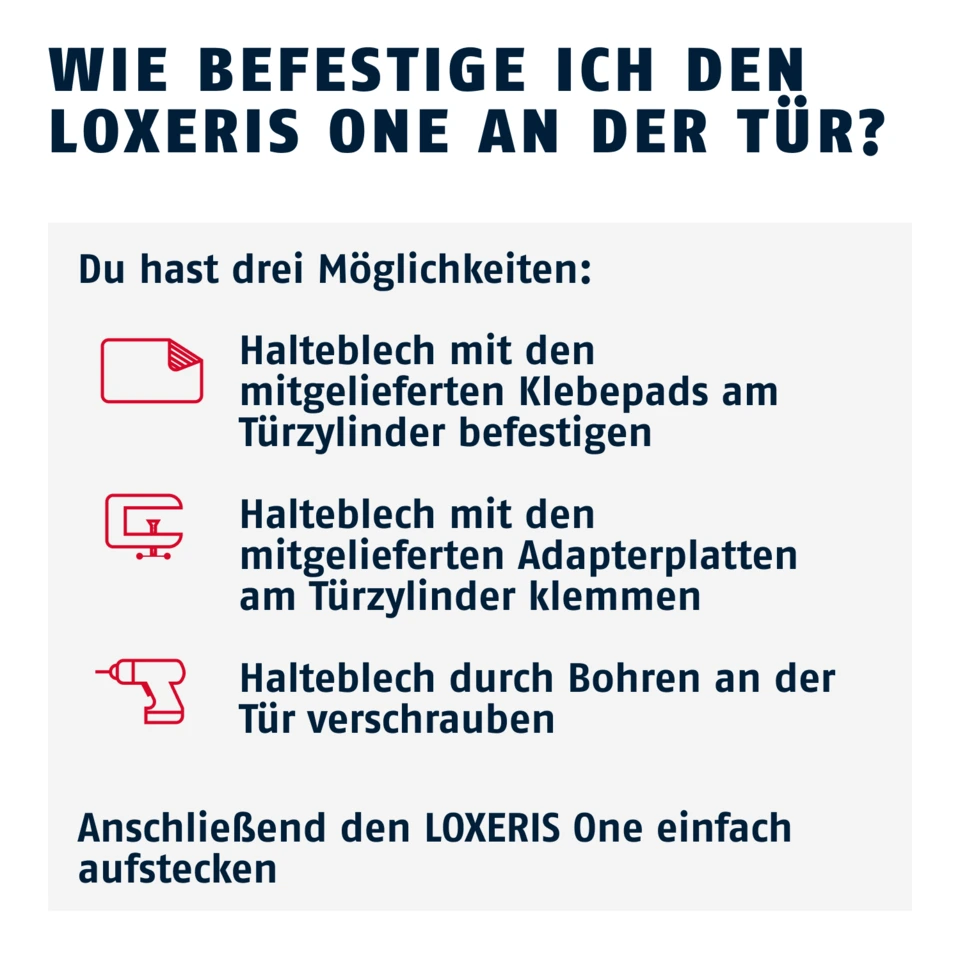 Abus LOXERIS™ One silber Türschlossantrieb