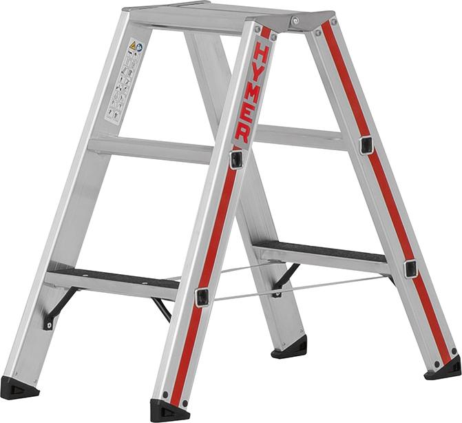 Produktbild Hymer Stufenstehleiter R13, beidseitig begehbar