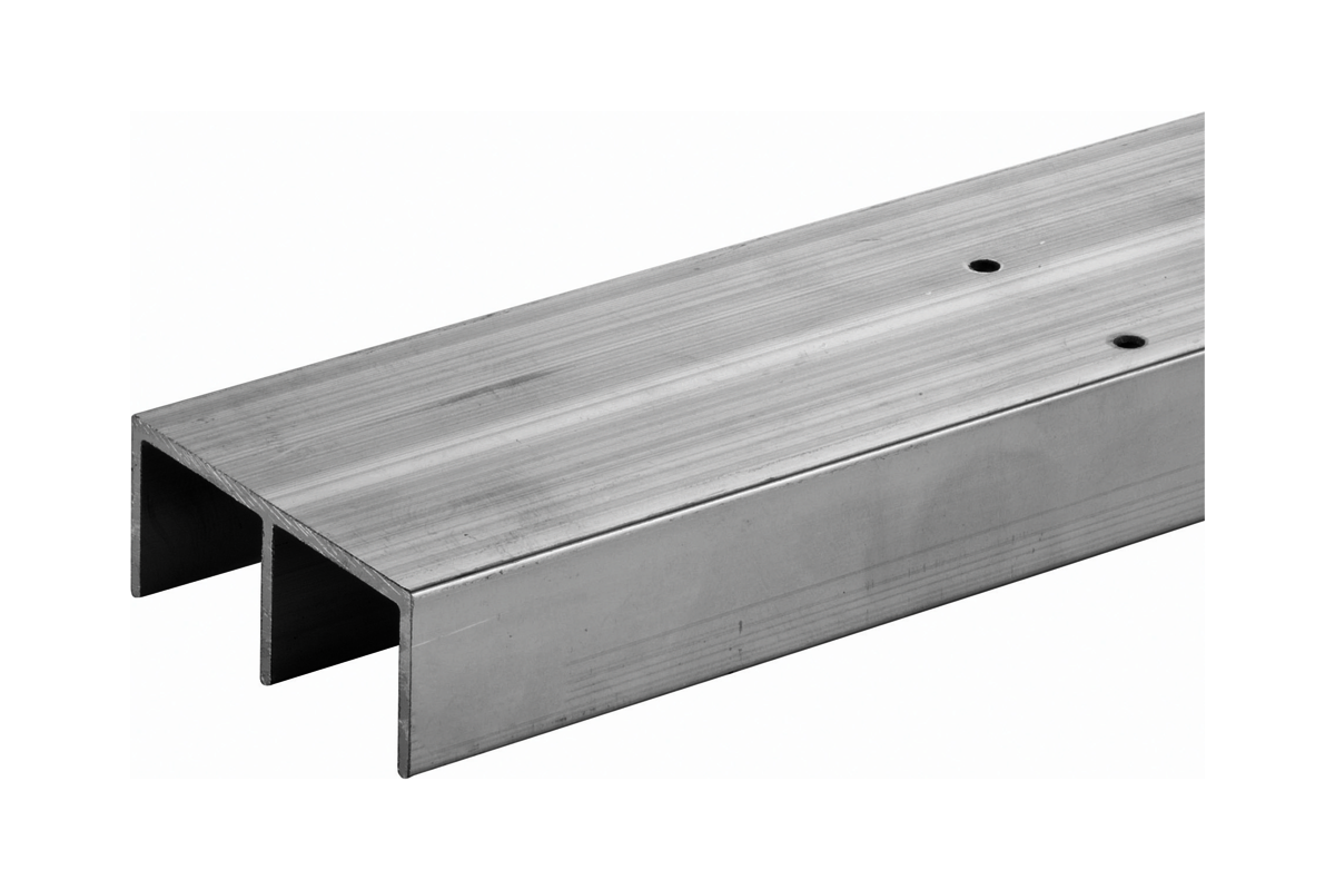 Woelm HELM 40 Doppel-U-Schiene Aluminium blank gelocht 6000mm