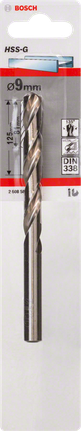 Bosch HSS-G Metallbohrer 9mm DIN 338., Spiralbohrer, Metallbohrer, HSS-G, 9 mm, Bosch