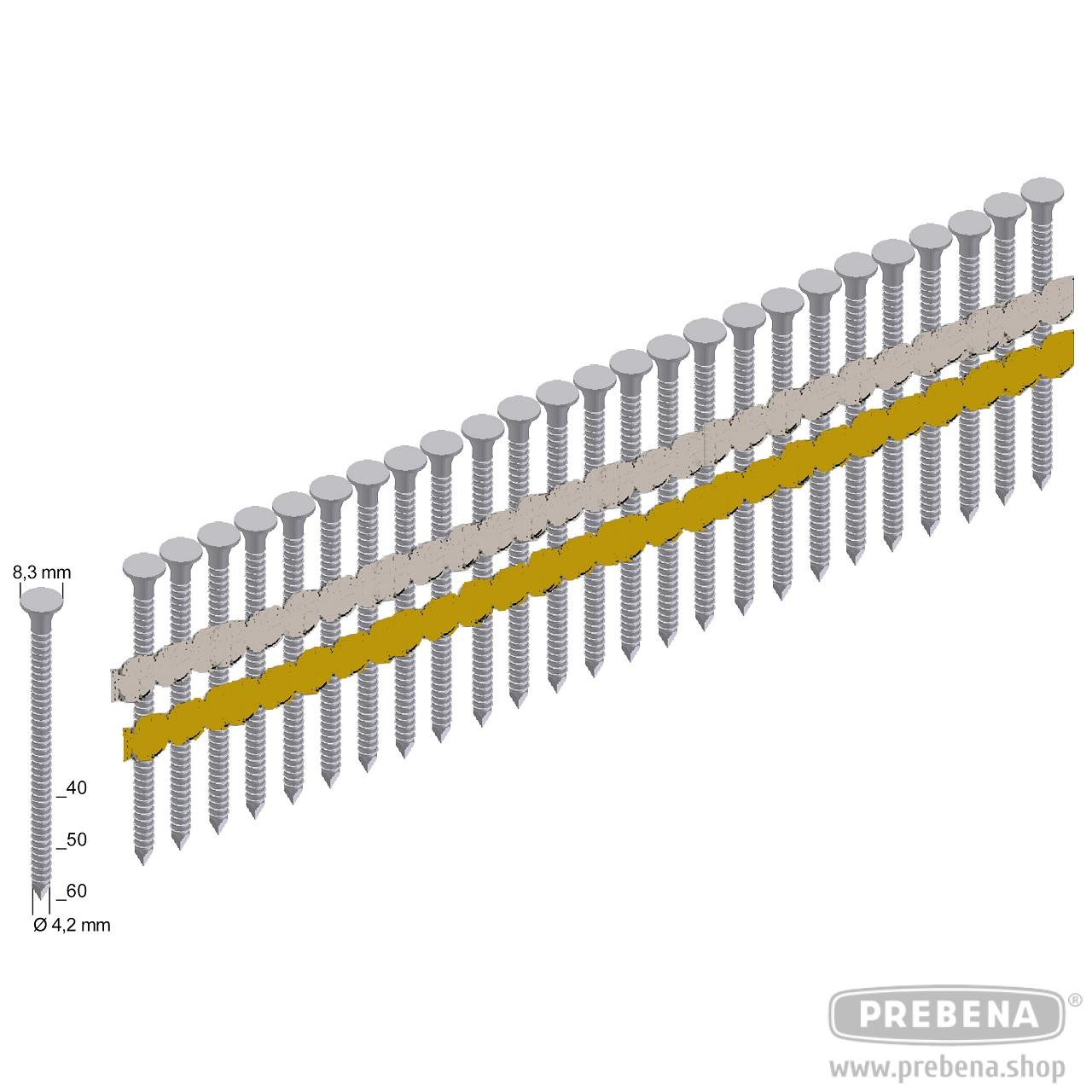 Prebena Ankernägel ANK40/60NKRI verzinkt Ringschaft 60mm 4,2mm