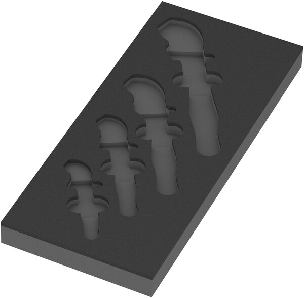 9834 Foam insert 6004 Joker VDE set 1, empty, 172 x 30 x 392 mm, Besteck