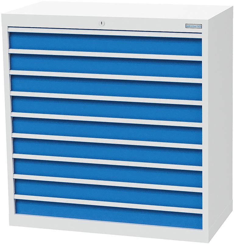Bedrunka + Hirth Schubladenschrank T500 980 mm, 9 Sbl. VA