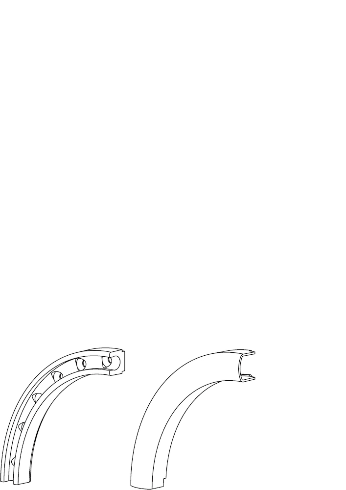 GEZE Eckführung für flexible Gestänge, Aluminium
