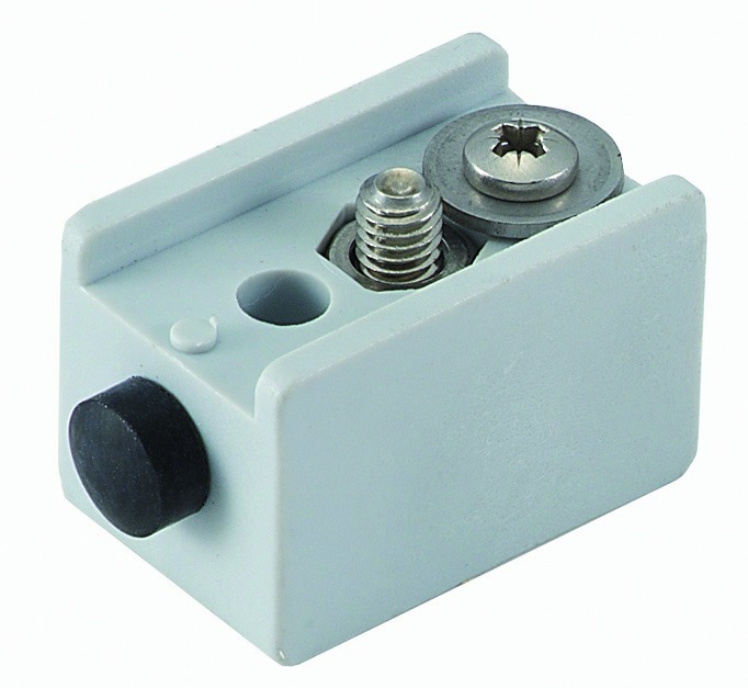 OT-Schienenstopper, 80 PS, f.Schiebet., einflügelig, Holz, Materialkombination