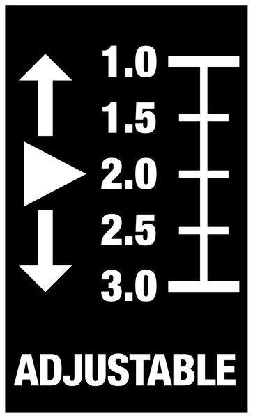 Adjustable 1-3 S, Symbol