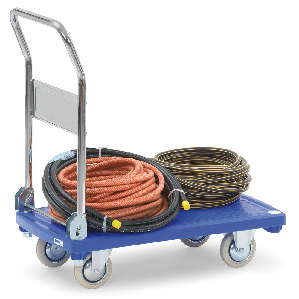 Fetra Kunststoffplattenwagen 3132 mit 2 Etagen, 810 x 500 mm, 200 kg Tragkraft