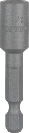 Bosch 1/4 Zoll Sechskantschaft-Steckschlüssel, 50 mm Länge., Steckschlüsseleinsatz, Sechskantschaft, Metall, Grau, Bosch
