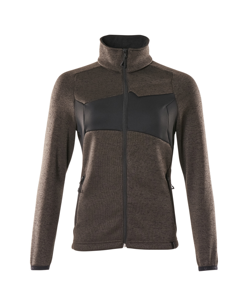 Mascot Strickpullover mit Reißverschluss, Damen Strickjacke Größe M, dunkelanthrazit/schwarz