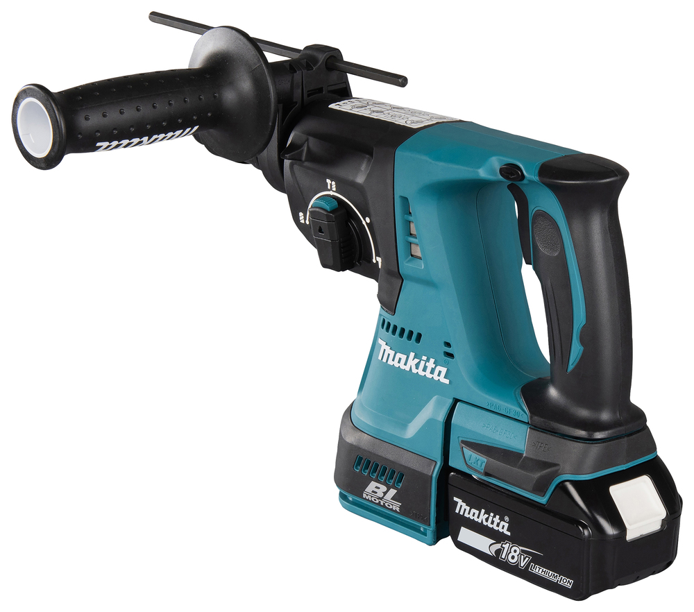 Makita Akku-Kombihammer DHR243RTJW 18V 5.0Ah SDS-Plus mit Staubabsaugung DX07