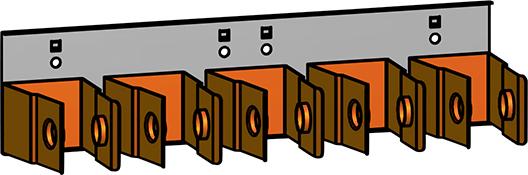 Dinzl Kabelabroller 5-fach passend f. Lochwände Lochung 10X10 mm RAL 7019Rollenbreite bis 70mm