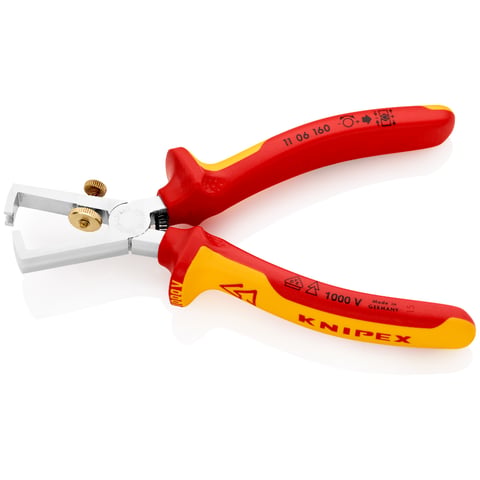 Knipex Abisolierzange 11 06 160 VDE-geprüft universal 160mm mit Mehrkomponenten-Hüllen