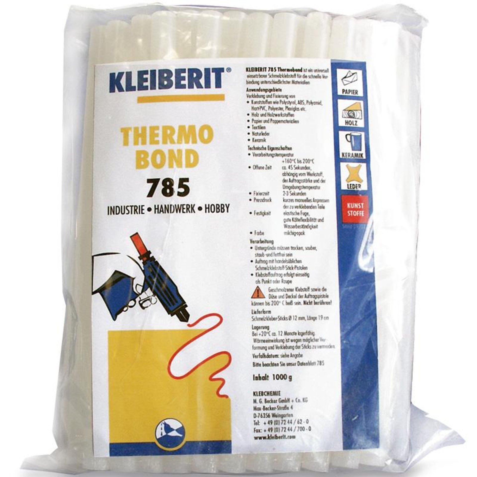 Kleiberit Thermobond Schmelzkleber 11x180 mm 1,0 kg