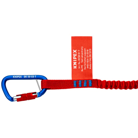 Knipex Materialkarabiner 00 50 03 T BK Aluminium 82 mm Twist-Lock