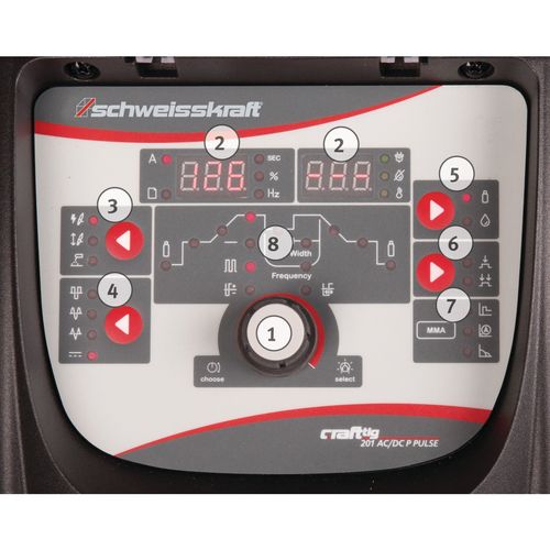 Stürmer Schweißkraft CRAFT-TIG 201 AC/DC P PULSE Set Tragbarer WIG AC/DC Inverter