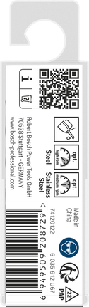 Pack de forets hélicoïdaux Bosch PRO en acier inoxydable HSS-Co., Bosch Professional, Kunststoffteil, Grau-weiß, QR-Code